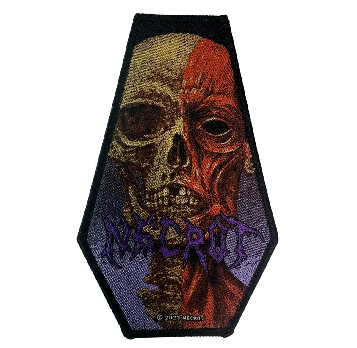 Face of Death Coffin Patch - Black Trim