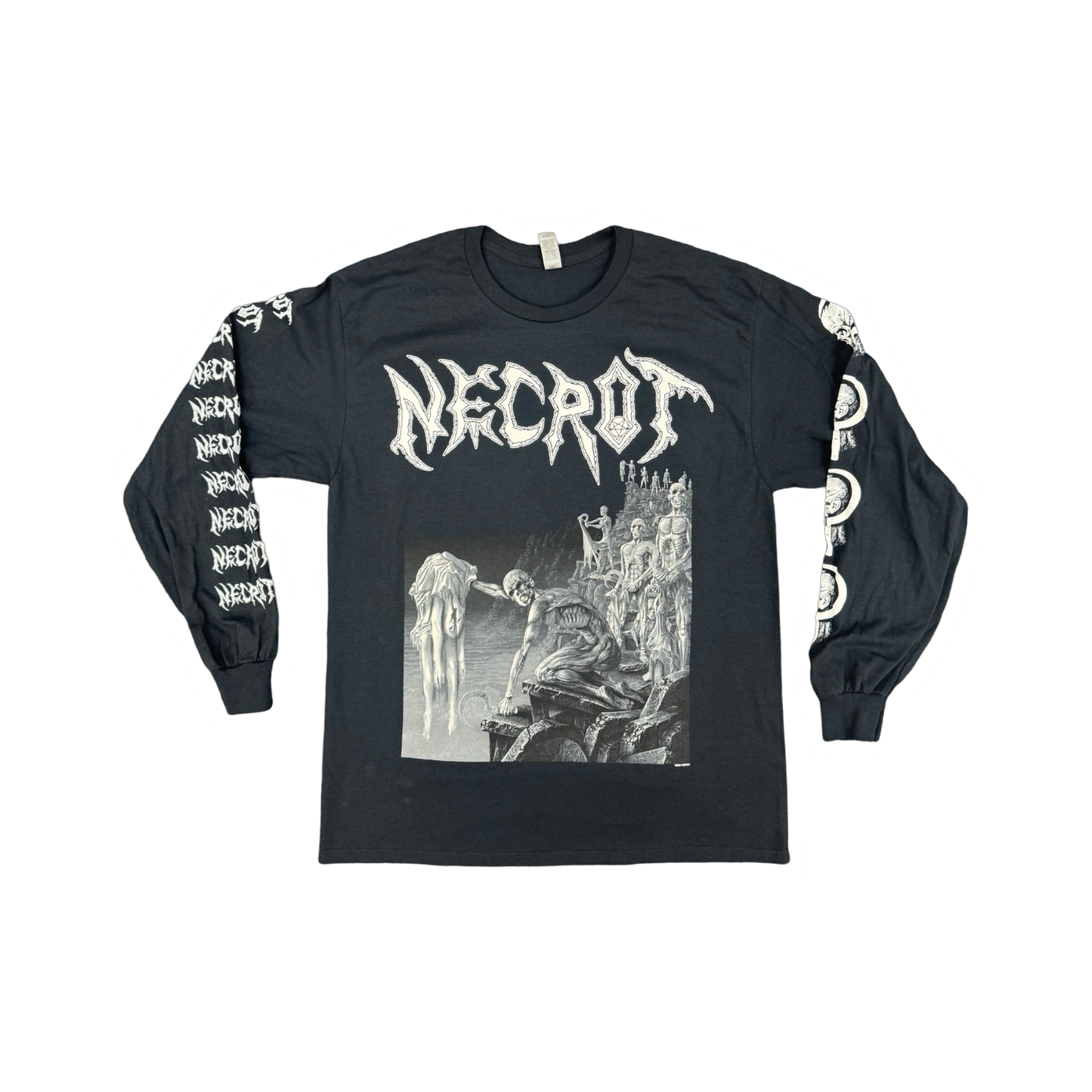 Mortal Black and White Long Sleeve Shirt